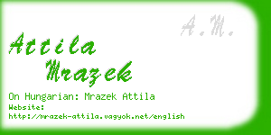 attila mrazek business card